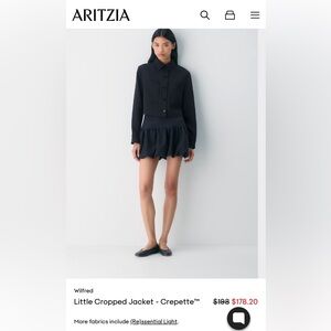 Aritzia Wilfred Midnight Black Utility Jacket